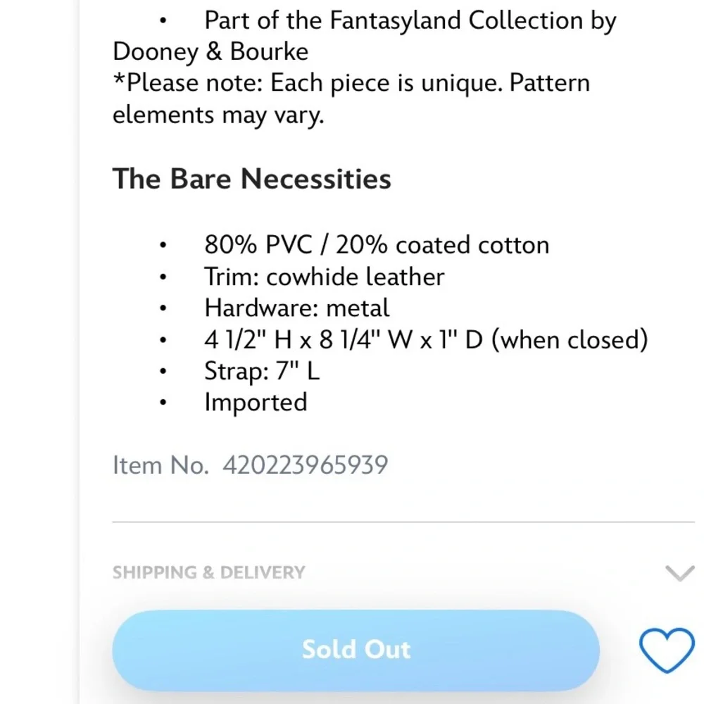 NWOT Disney Parks Fantasyland Dooney & Bourke Wristlet Wallet - Picture 7 of 7